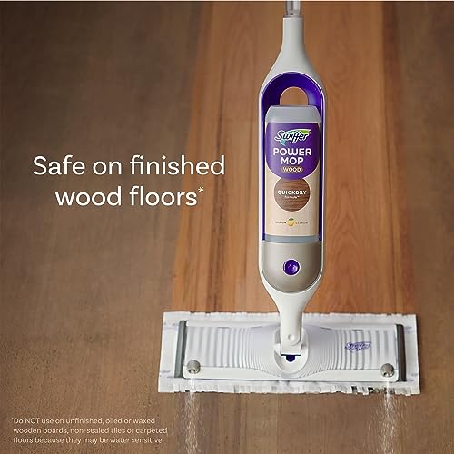 Swiffer PowerMop Wood Floor Cleaning Solution, QuickDry Refill, Lemon, 50.7 oz