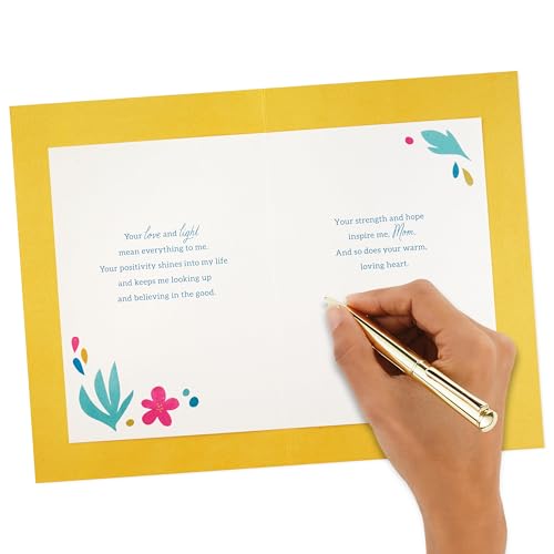 Hallmark Birthday Card for Mom - Sunshine Floral Wreath Design