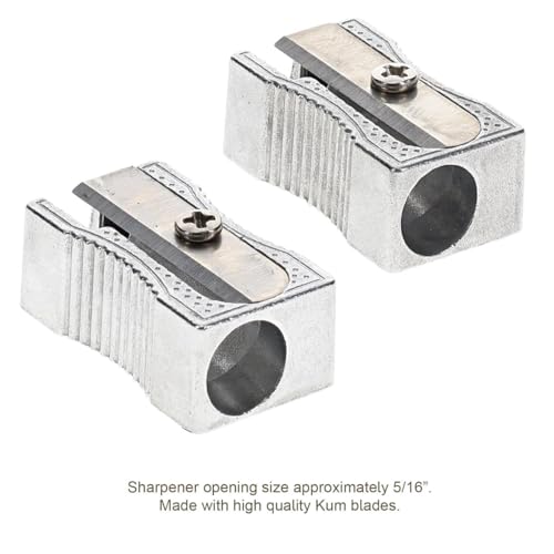 Pro Art Magnesium Manual Pencil Sharpener 2-Pack for Artists and Coloring