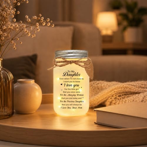 Daughter Gifts from Mom Mason Jar Night Light - To My Daughter Variation of THIS Listing