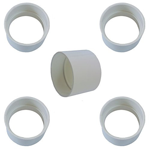 Central Vacuum Coupling - 2 Inch PVC Pipe Fitting - 5 Pack