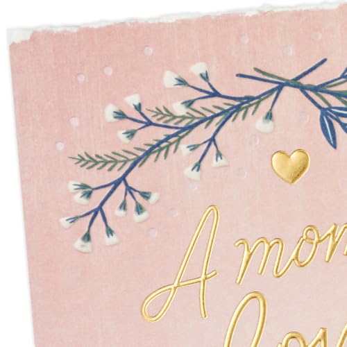Hallmark Sympathy Card for Loss of Mom - A Mom's Love Never Ends, 5x7.2"