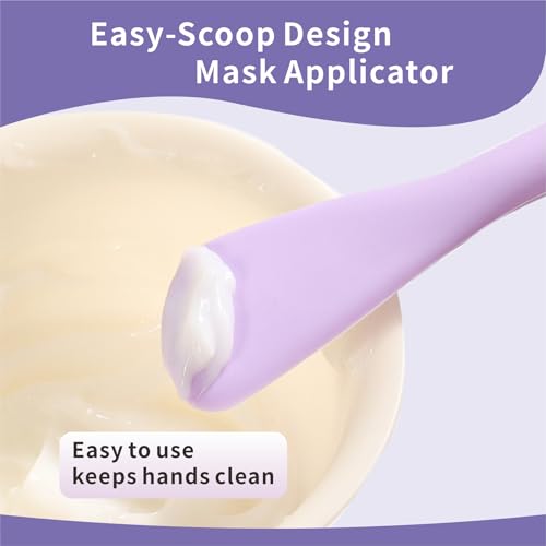 Silicone Face Scrubber and Mask Applicator Brush (Pink, Purple)