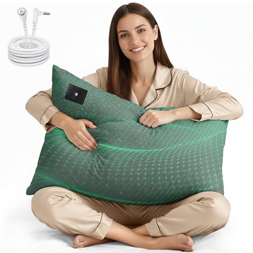 Pillowcase Upgraded 10% Silver Fiber Grounding Pillowcase, 90% Cotton