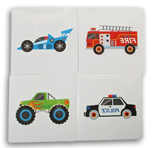 Cars Temporary Tattoos Party Favors, 24 Count Monster Truck & Racecar