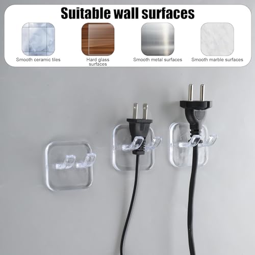 Transparent 4-Pack Razor Holder Hooks - Waterproof Adhesive Storage for Bathroom & Kitchen