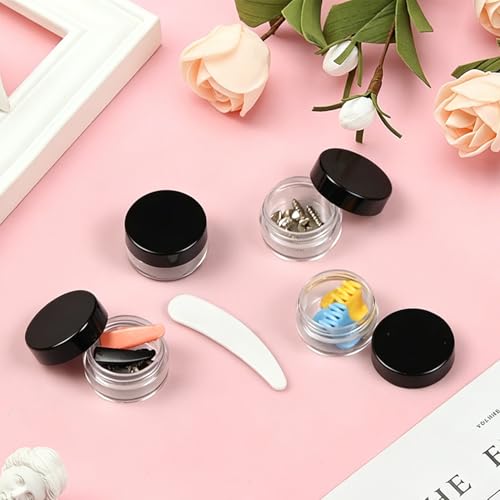 Small Travel Containers 5ml - 20 Pcs Mini Cosmetic Sample Jars with Lids and Spatulas