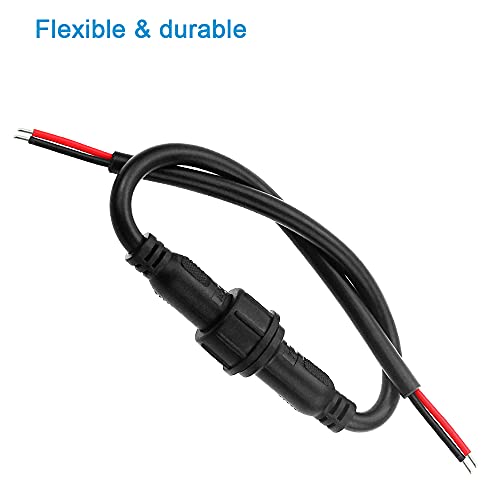 Waterproof 2 Pin LED Connector Set for Strip Lights - IP65 20cm Cables