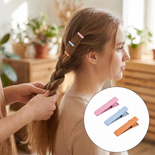 Bruislard 100 Pcs Mini Alligator Clips 2cm Small Metal Hair Barrettes