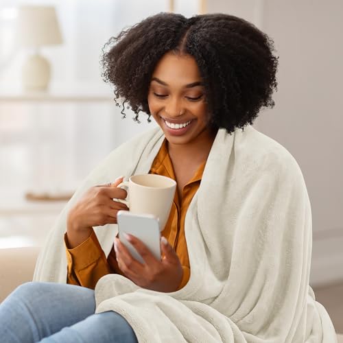 Utopia Bedding Ultra Soft Fleece Throw Blanket - Linen 50x60 Inch
