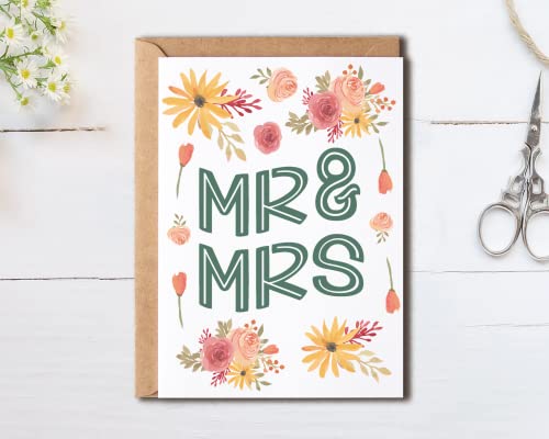 Mr & Mrs Plantable Wedding Card - 5x7 Love Anniversary Gift