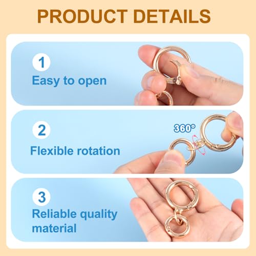 Winsyison Double Opening Keychain Clip 2pcs Swivel Spring Snap Hooks