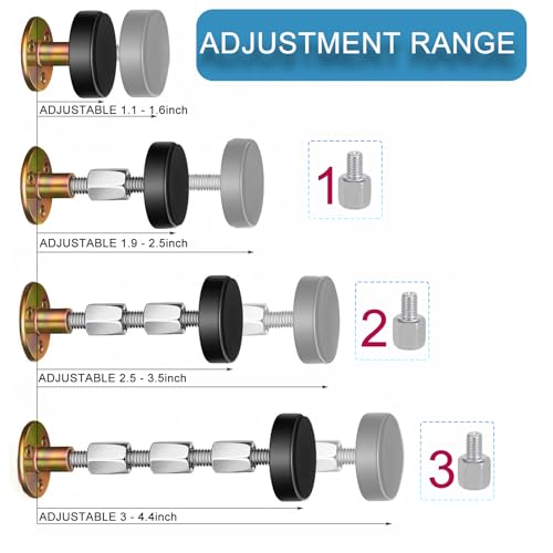 OIKOZEL Adjustable Bed Frame Stabilizer - 4PCS Large Headboard Stoppers