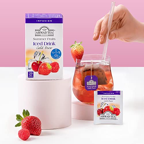 Ahmad Tea Cold Brew Summer Fruits Herbal Tea Bags - 20 Count