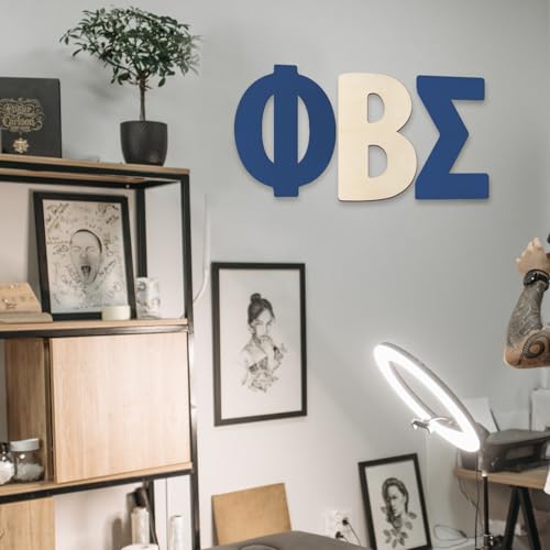 12-Inch Wooden Greek Letter Φ Phi | Unfinished Craft Decor