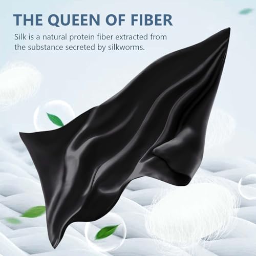 100% Mulberry Silk Pillowcase Standard Size 20x26 - Black