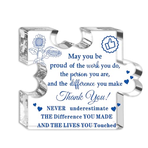 Acrylic Puzzle Plaque - Employee Appreciation Gift for Coworkers