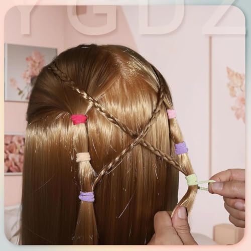 TsuvyXeg 50-Pack Elastic Hair Ties for Thick Hair, 2-Inch Black Hair Bands