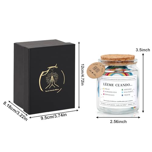 Beuhugas 1PC Bible Verse Jar - Read Me When Inspirational Scripture for Faith & Reflection - Christian Gift for Women (Variation 1)
