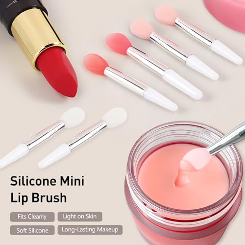 Kootinn Silicone Lip Brush Set, 15 Pcs Lipstick Applicators