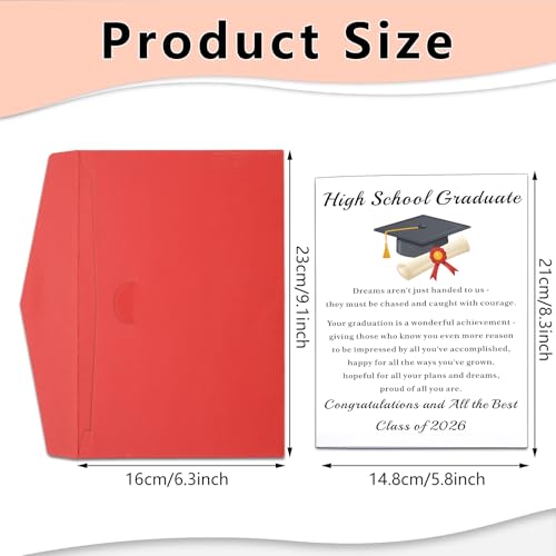 Class of 2026 High School Graduation Card with Red Envelope