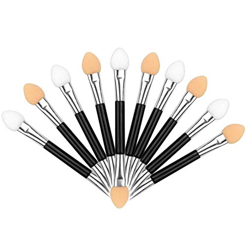 Yosoo 10pcs Double Ended Sponge Eyeshadow Brush Applicators
