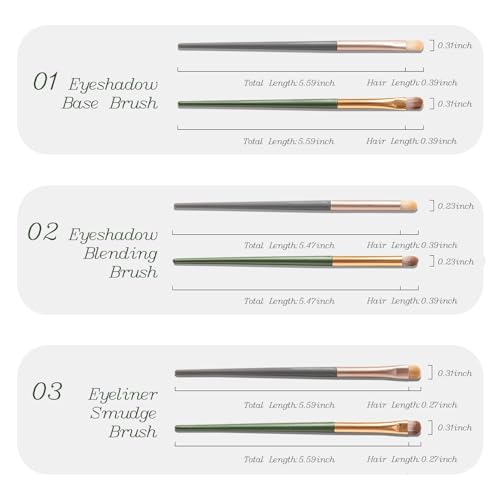 Kootinn 6pcs Professional Eye Makeup Brushes Soft Synthetic Blending Kit