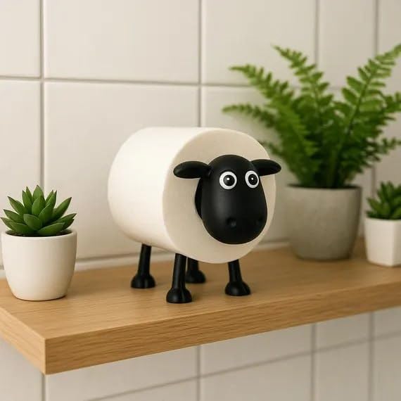 Black Sheep Toilet Paper Holder - Funny 3D Printed Bathroom Decor