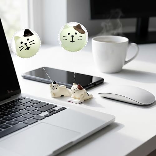 Cute Mini Lazy Cat Reading Figurine | Resin Desk Decor Gift