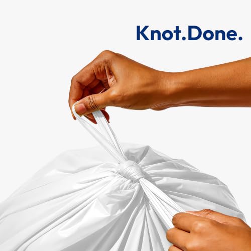 KeenEcho 1.2 Gallon Ocean Plastic Trash Bags with Handles - 50 Count, Leak-Proof & Tear-Resistant