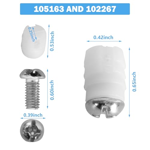 SuperDi Replacement Plastic Sleeves & Screws for IKEA Beds - 8 Pack