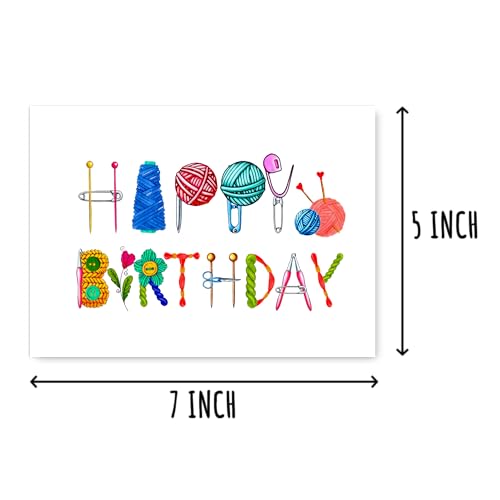 Funny Knitting Birthday Card - Unique 5x7 Crochet Greeting Card