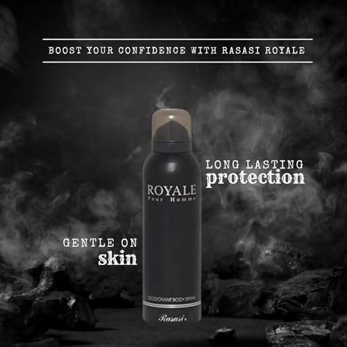 Rasasi Royale for Men Deodorant 200ml - Aromatic Musk Body Spray