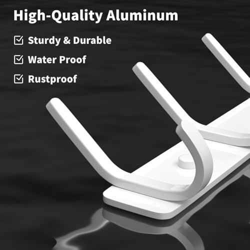 15-Inch Wall Mounted Coat Rack with 6 Hooks, White Metal Entryway Hanger