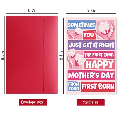 Funny Mother's Day Card from First Born - Humor Appreciation Gift