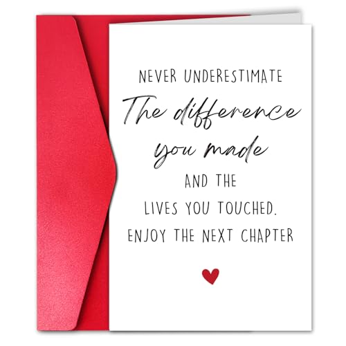 Large Retirement Greeting Card for Coworker & Boss with Red Envelope