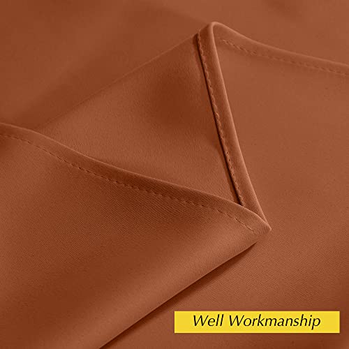 NICETOWN Burnt Orange Blackout Door Curtain - 42" x 95"