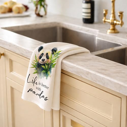 Cute Panda Kitchen Towels - 16x24in Decorative Dish Towels