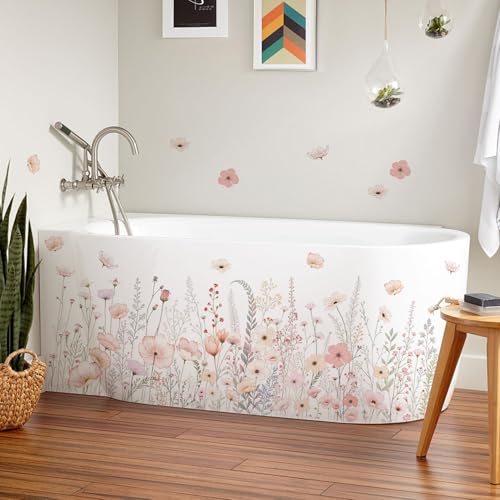 Floral Baseboard Wall Stickers - Removable Peel & Stick Decals