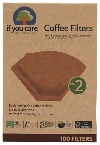 If You Care No. 2 Coffee Filters - 100 Count, Eco-Friendly & Durable