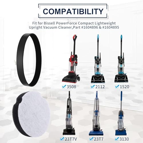 KEEPOW Filter and Belt Kit for Bissell CleanView Compact - 2 Pack