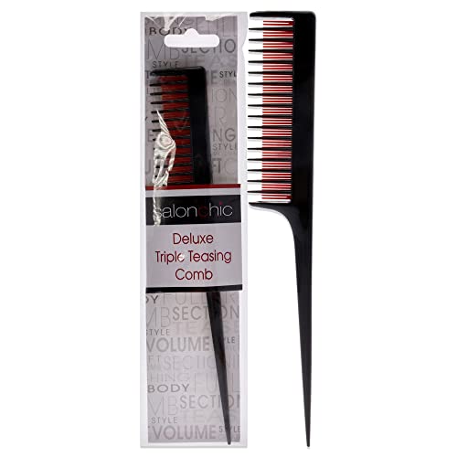 Salonchic Deluxe Triple Teasing Comb for Hair Volume and Styling