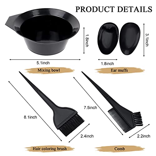 1st Choice Hair Dye Brush and Bowl Set with Tint Combs