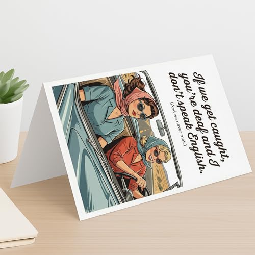 Funny Best Friend Birthday Card - Humorous Partner in Crime Gift