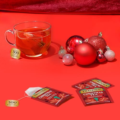 Twinings Christmas Black Tea, Spiced Holiday Blend, 20 Count (Pack of 6)