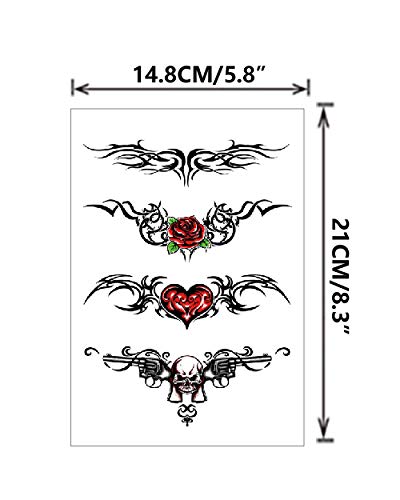 Pinone Floral Butterfly Temporary Tattoo Stickers Waterproof Body Art