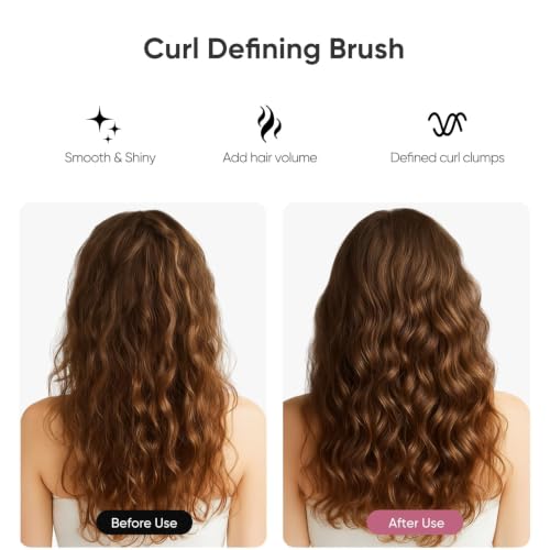 AM 8:00 Curl Defining Brush for Curly Hair Styling and Volume