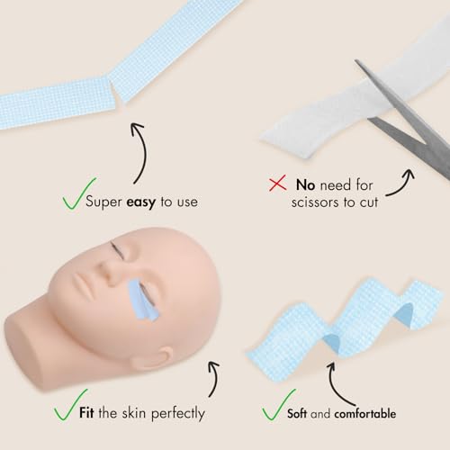 Embagol Blue Silicone Lash Tape for Eyelash Extensions, Waterproof & Hypoallergenic