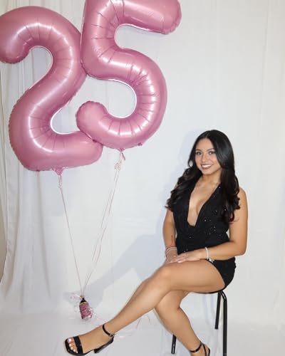 40 Inch Pearlescent Pink Number 3 Balloon for 3rd Birthday