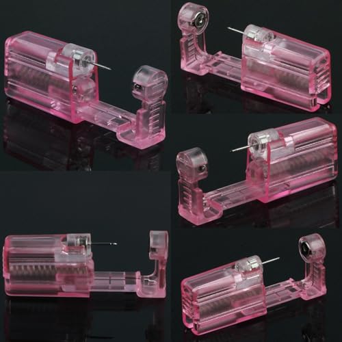 Self Ear Piercing Kit 2 Pack Disposable Piercing Gun with Cubic Zirconia